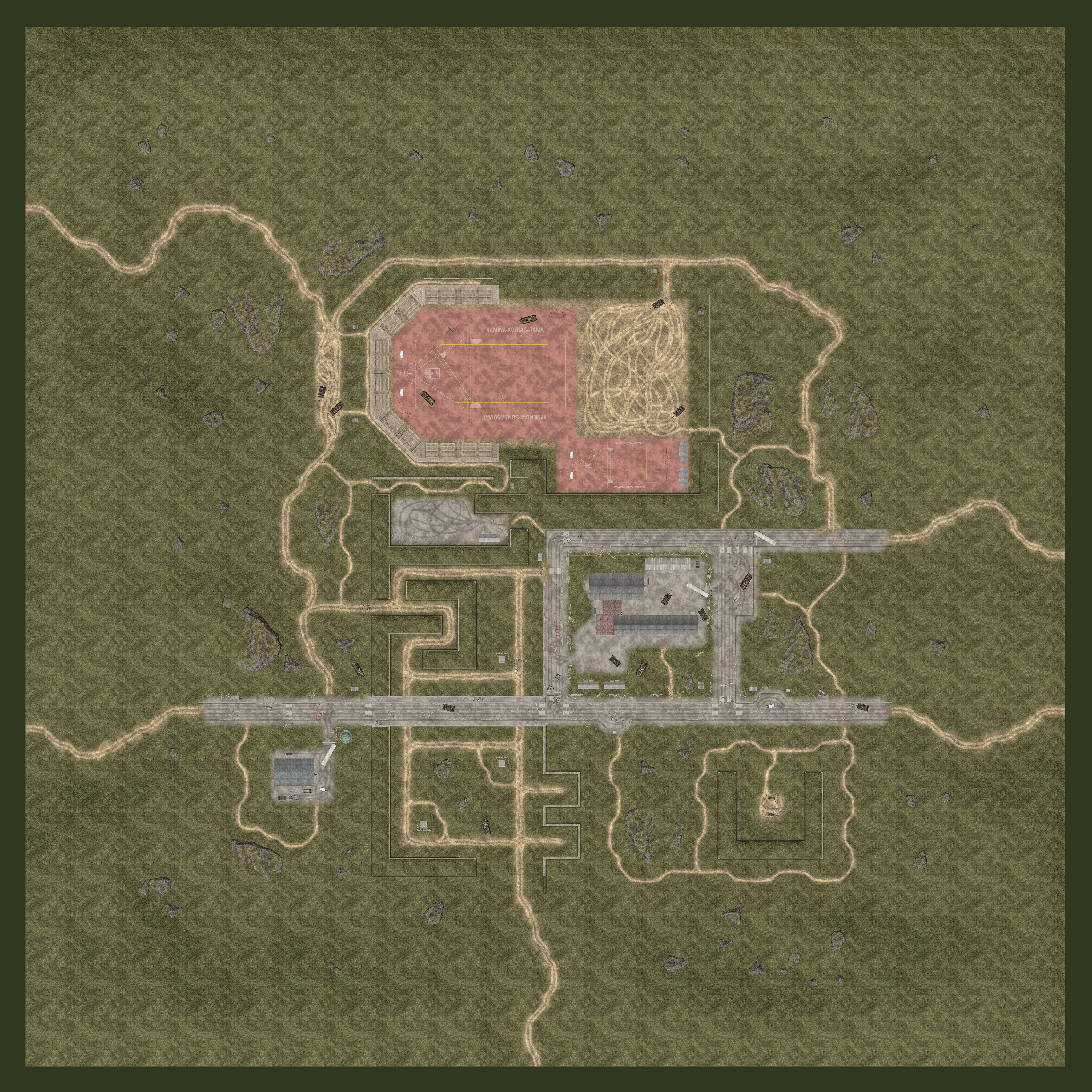 Road to Vostok School interior map with pins