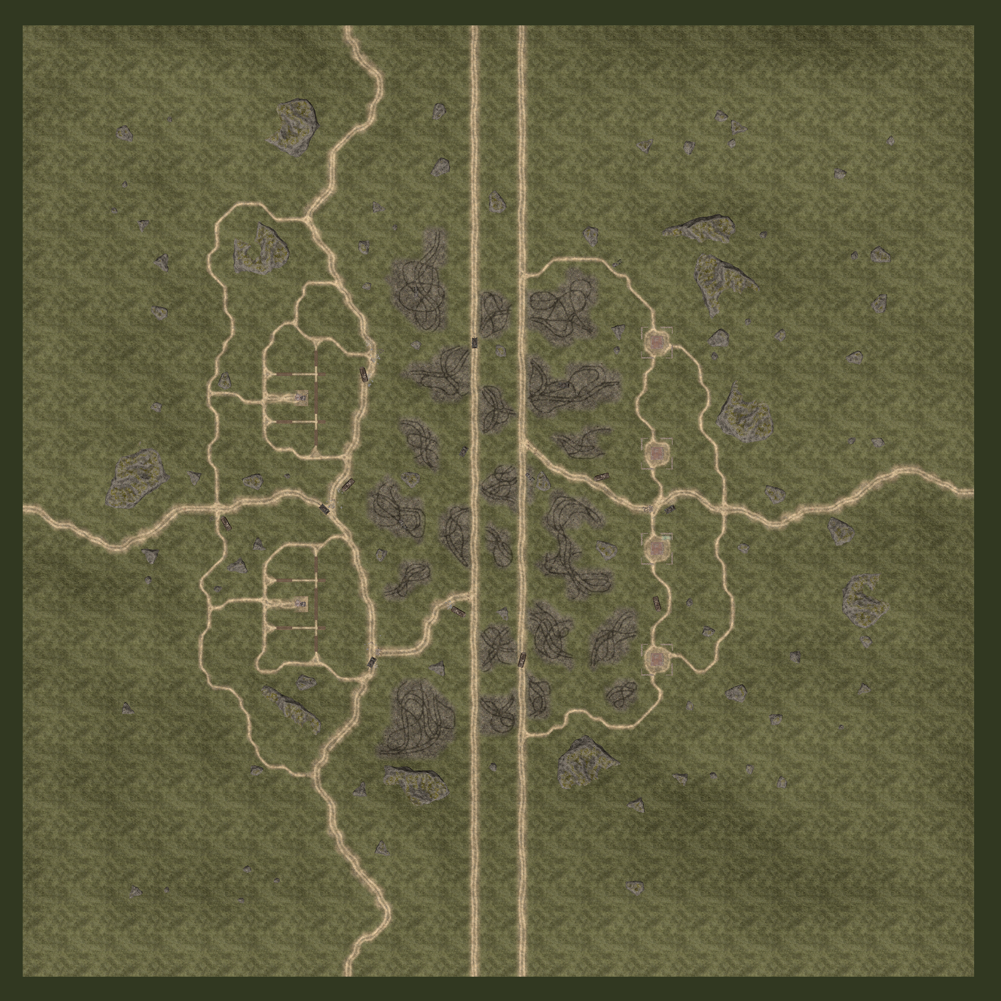 Road to Vostok Minefield map with pins