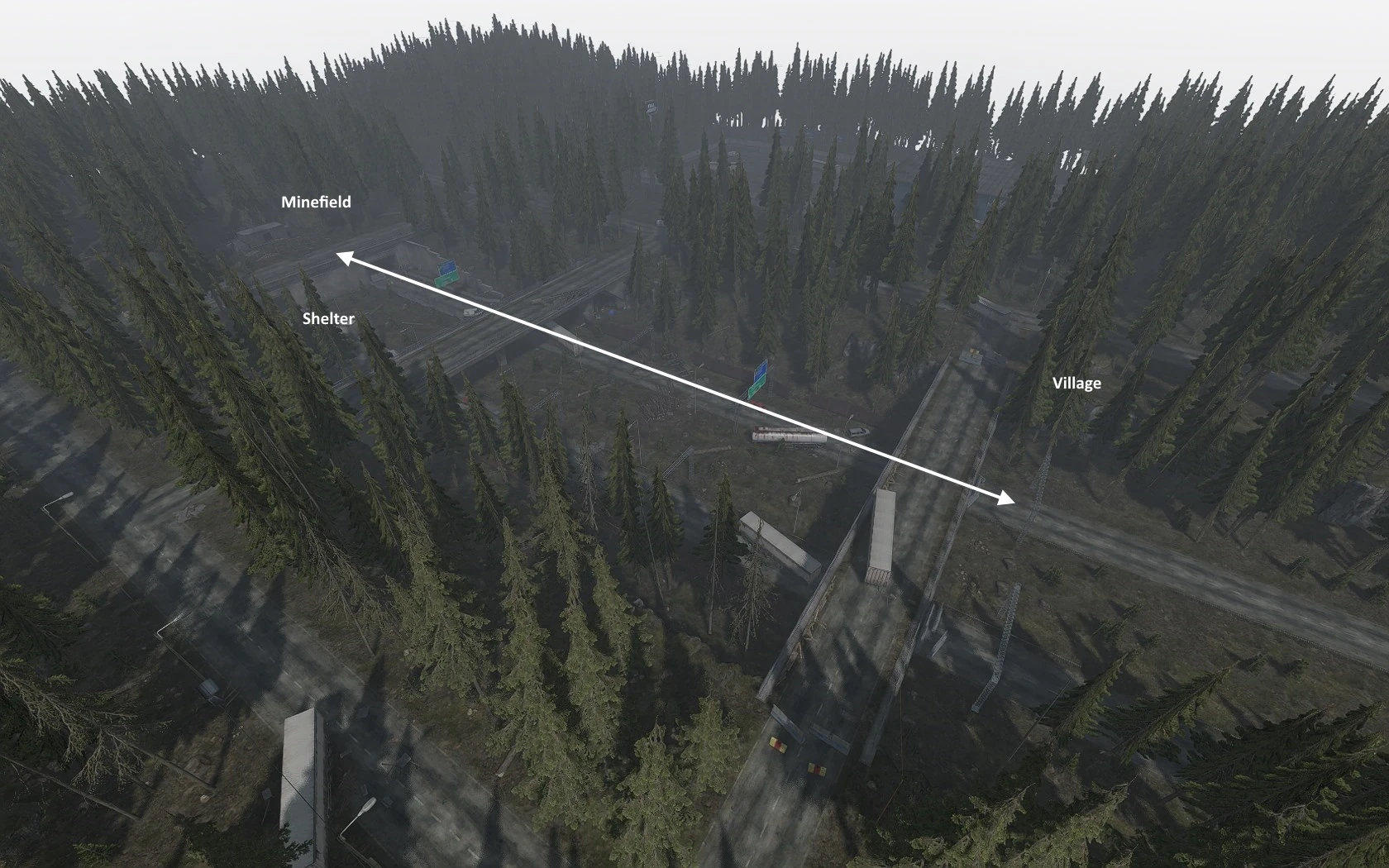 Road to Vostok Highway map